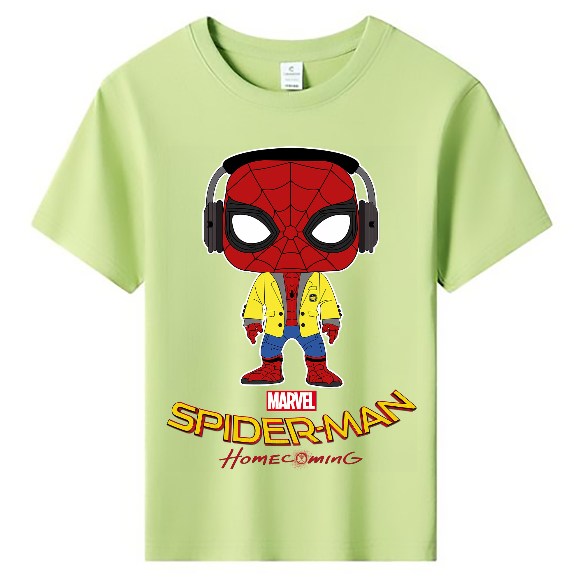 Spider Man スパイダーマン 綿100％キッズTシャツ（フロントプリント）